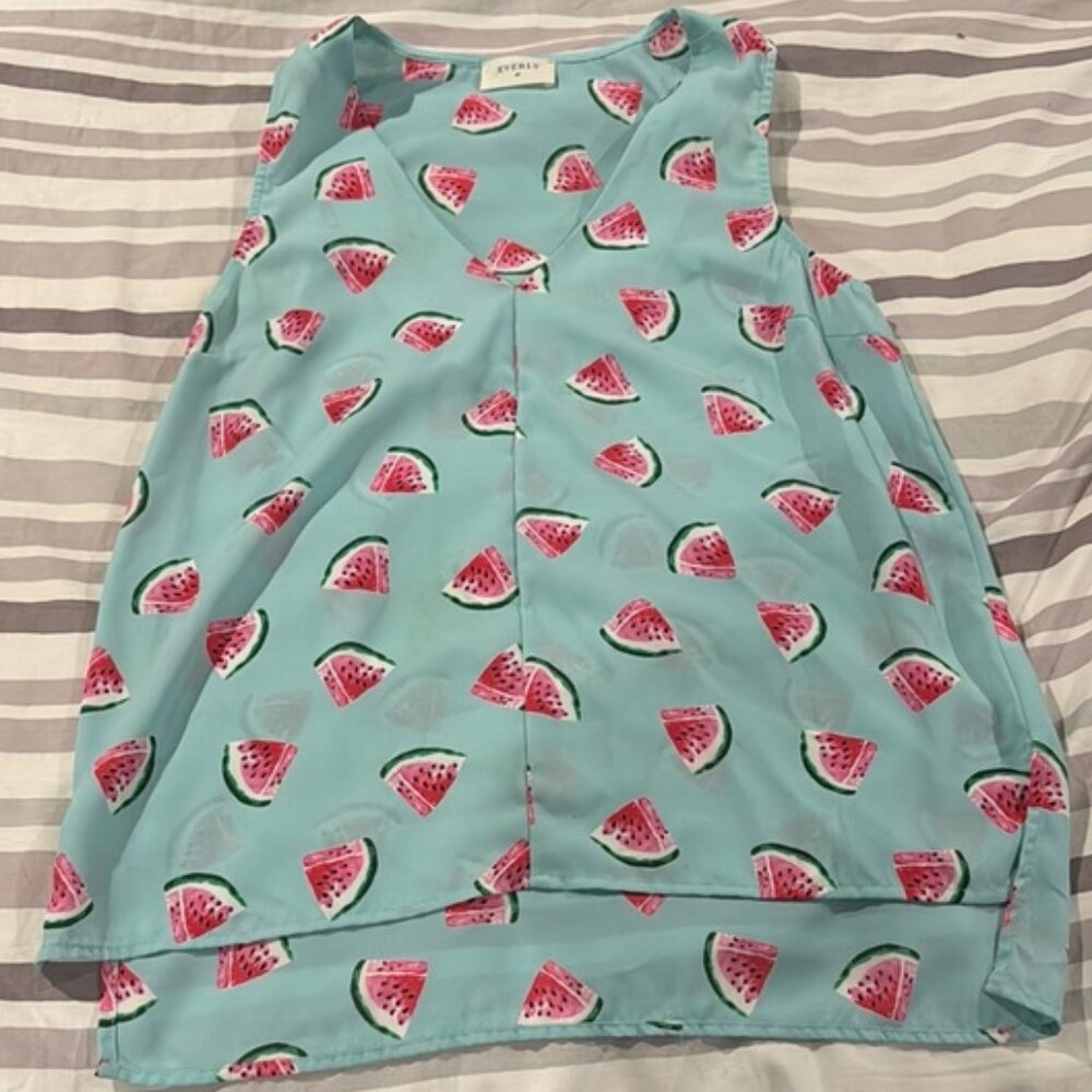 Everly Watermelon Print Blouse